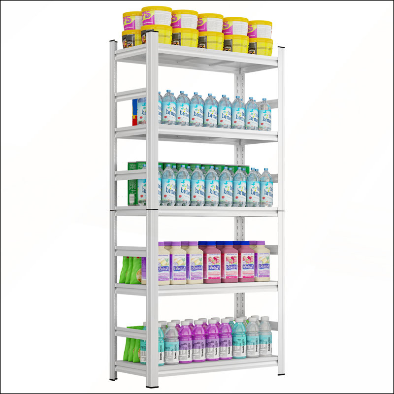 Heavy Duty 71 Inch Adjustable Storage Rack with 2000LBS Capacity, Scratch-Resistant Shelves, and Easy Assembly