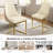 Luxury Velvet Upholstered Kitchen Dining Chairs with Metal Leg（Set of 2）-30695622