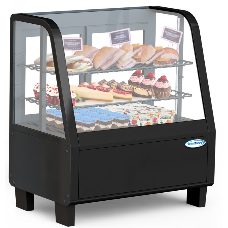 27 in. Countertop Display Refrigerator - 3.6 Cu Ft. CDC-3C-WH, Black