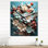 Horloge murale moderne cziara - plumeria