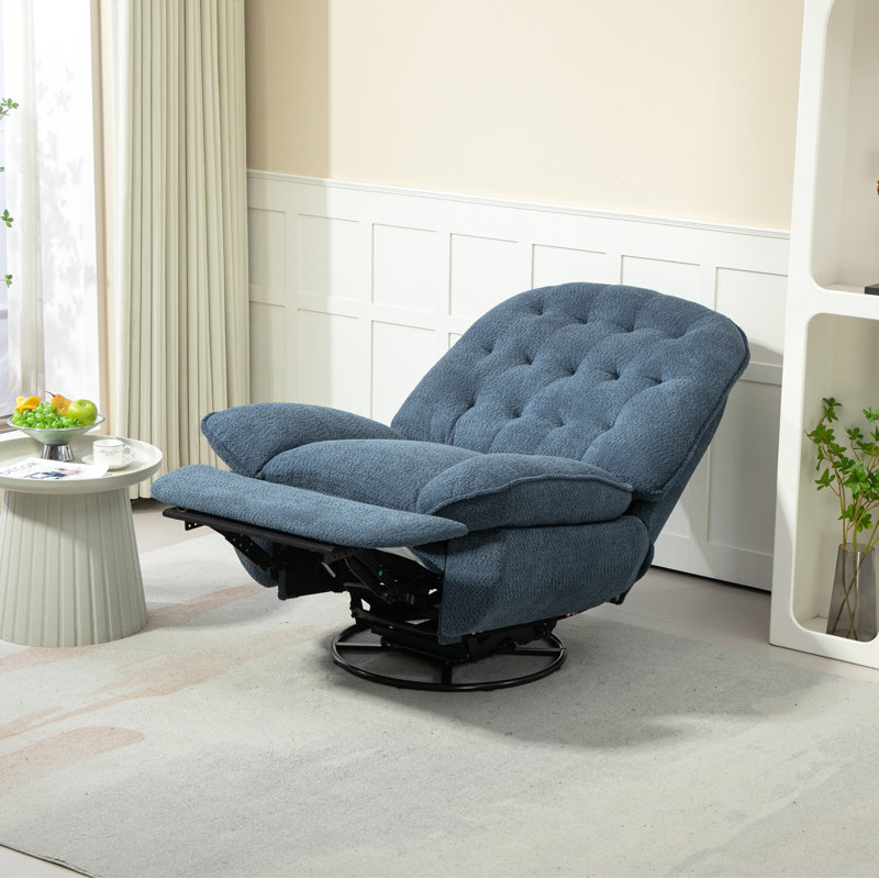 Fauteuil inclinable moderne capitonné, Bleu sarcelle