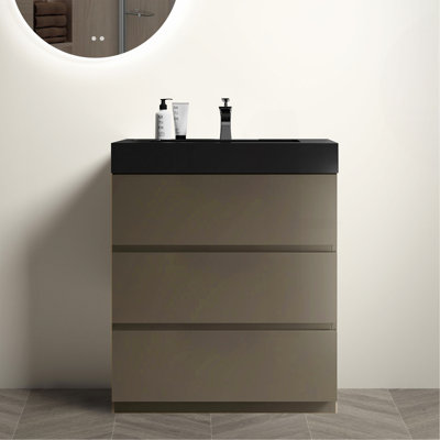 Meuble-lavabo autoportant de 30 po avec lavabo Alice