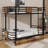 Metal Loft Bed Configured With Twin XL Over Twin XL Layout-1992824518