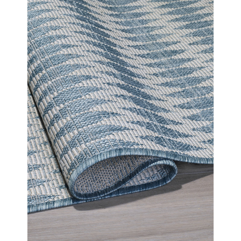 Cathylee Geometric Indoor / Outdoor Rug, Rectangle 5'2" x 7'6"