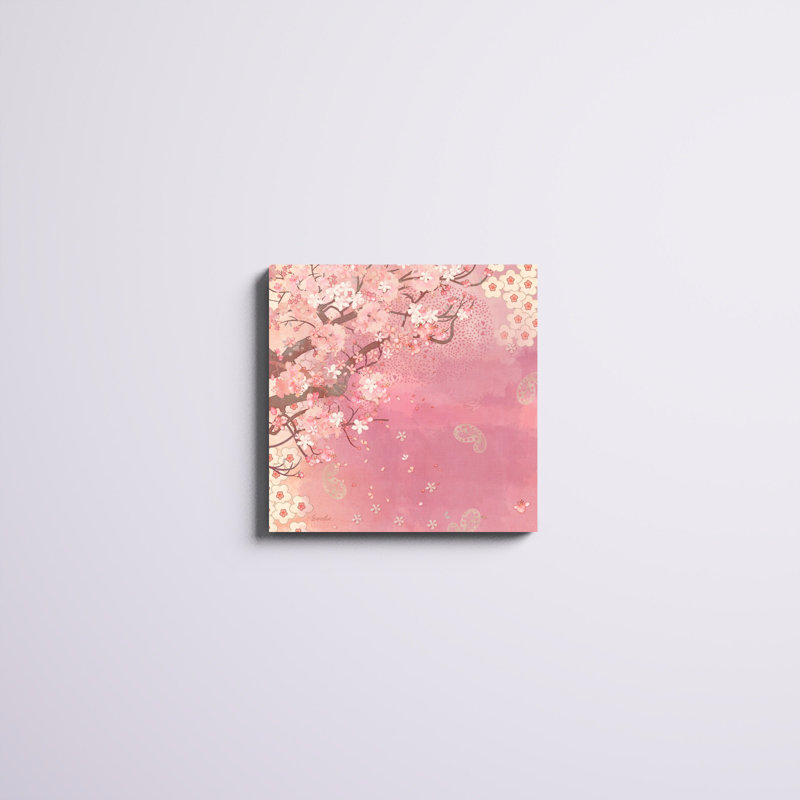 «Tokyo Cherry II», peinture sur toile, H 20 po x l 20 po