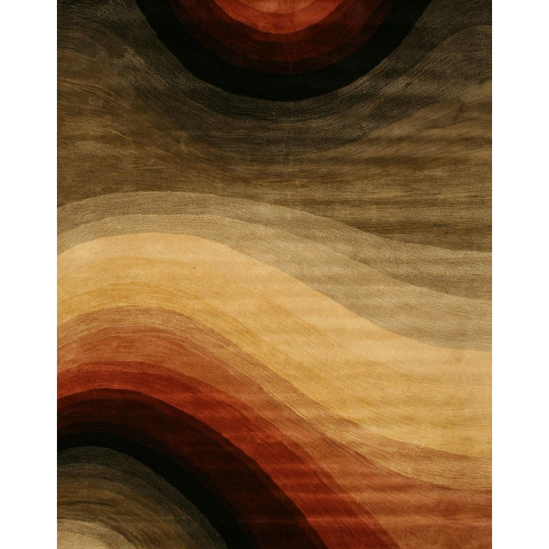 Stylish Sloane Multicolor Hand Tufted Wool Multicolored Contemporary Abstract Area Rug, Rectangle 4' x 6'