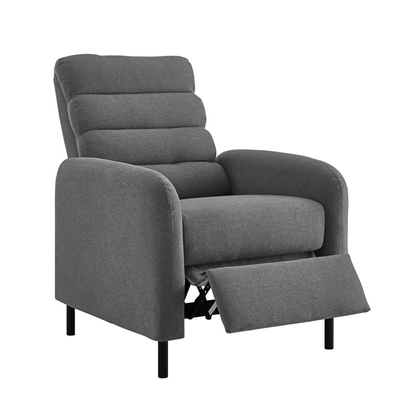 Fauteuil inclinable manuel 29,5 po Novello, Mélange de polyester gris cendré