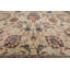 Tapis crème / brun en laine noué à la main de conception unique 10 pi 9 po x 15 pi 7 po