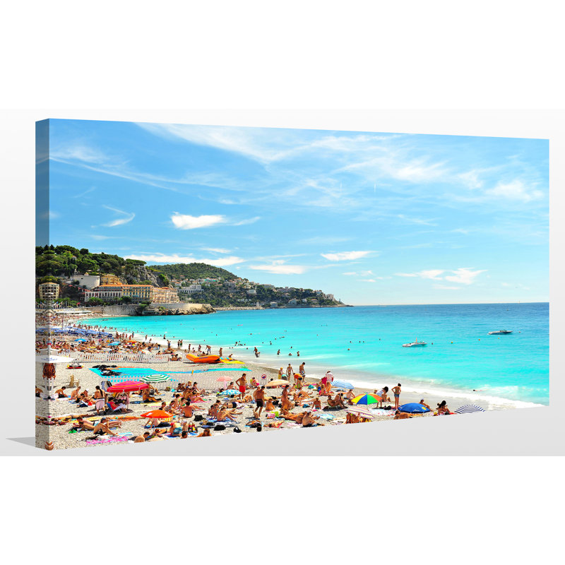 « nice, france », reproduction de photo sur toile tendue, H 24 po x l 40 po x P 1 po
