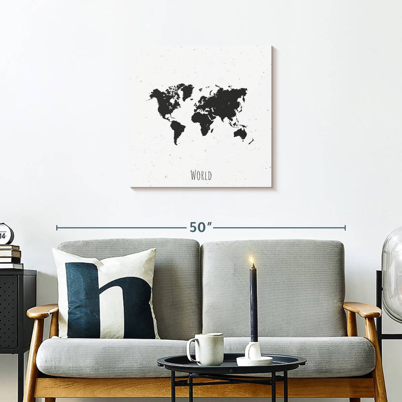 Aliaz Basic World Map, 24" H x 24" W