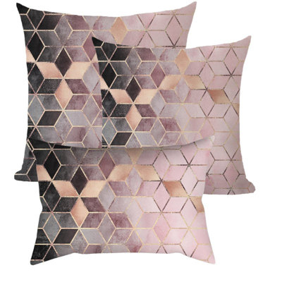 Ensemble de coussins décoratifs à double face (18 po x 18 po, 12 po x 20 po, 20 po x 20 po) avec insertions