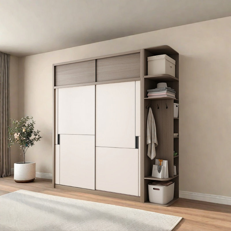 Garde-robe simple et moderne, H 98,43 po x l 78,74 po x P 23,62 po