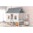 Couto Twin Size Low Loft House Bed with Roof and Two Front Windows , White