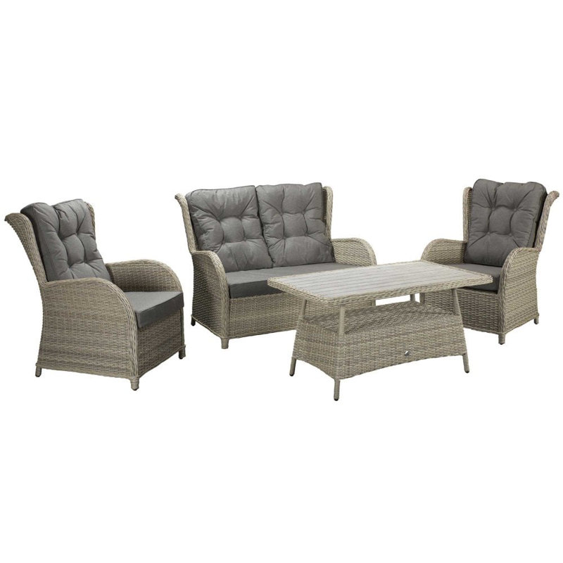 Wrenly 4 Seater Rattan Sofa Set