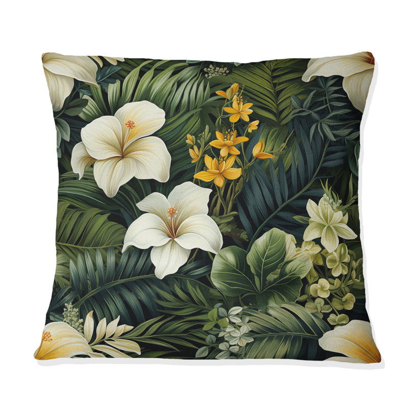 Coussin Boho Botanical Oasis, H 16 po x l 16 po