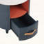 Table de chevet avec tablette ouverte, conception courbée pour la chambre à coucher-117793338