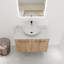 Ensemble de meuble-lavabo simple 30 po Rarnby, meuble-lavabo mural avec vasque en céramique blanche, meuble-lavabo flottant avec 2 portes à fermeture douce, meuble-lavabo simple avec plateau-128651756-128651758