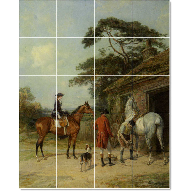 Carreau de peinture murale 32 po x 40 po 8 po x 8 po, Heyy Hardy Horse W22497