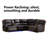 Vardie 3-Piece Breathable Leather Power Reclining Sectional, Home Theater Couch with Storage, Cup Holder & LED-100537876