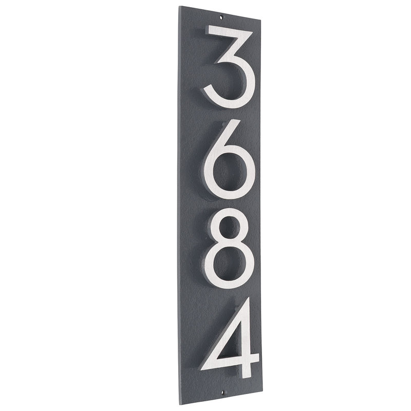 Rectangle Wall Plaque, White, Yes, Gray