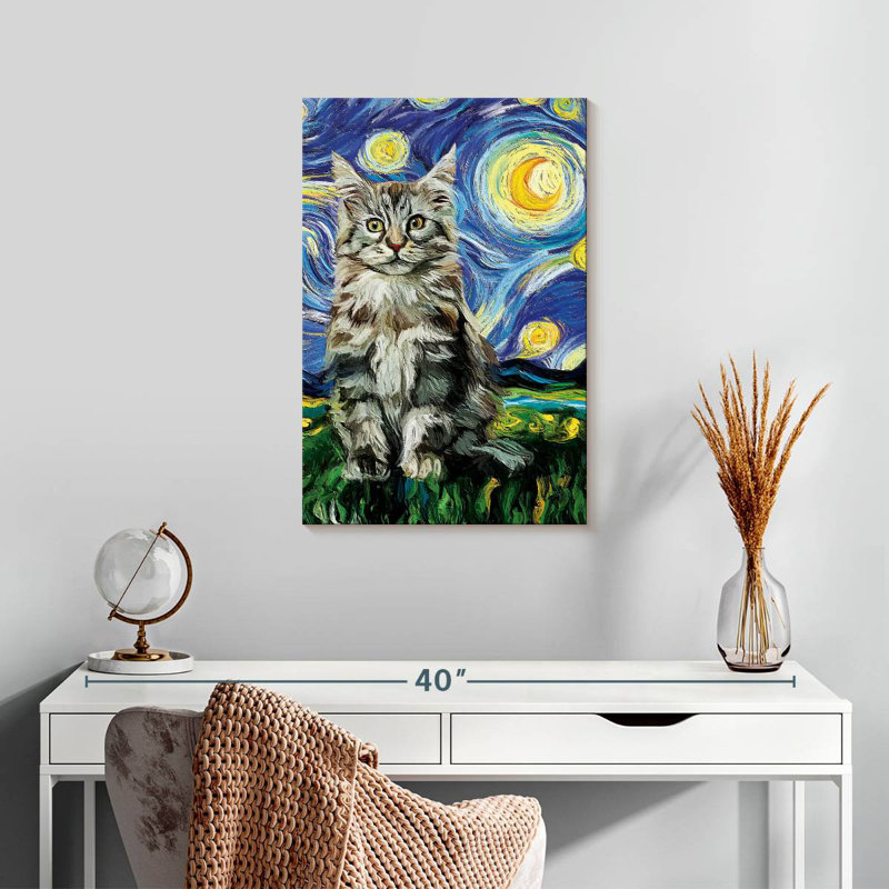 Brampt MaineCoon Kitten Starry Night, 24" H x 16" W