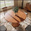 Table de salle à manger moderne et ronde en bois de 47 po pour 4 personnes, écologique et polyvalente, parfaite pour le petit déjeuner au bureau et à la maison-888106638