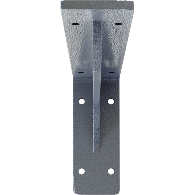 Support en acier Embrey, H 5,25 po x l 2 po x P 14 po, Bleu clair martelé