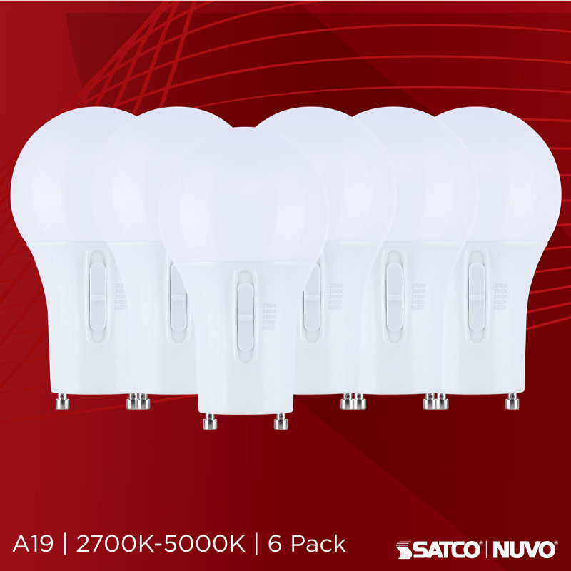 15.5 Watt LED A19 27K/3K/35K/4K/5K GU24 Base 120 Volt, 11.5 W, 1100 Lumens