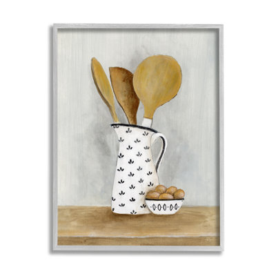 " Kitchen Eggs & Utensils Still Life " by Janet Tava