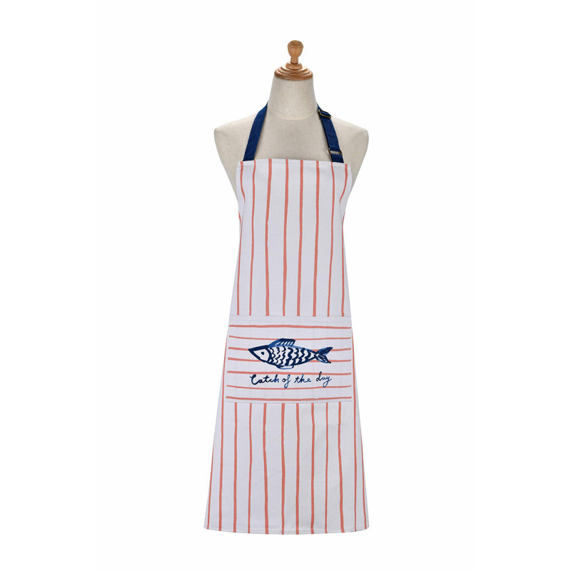 Striped Cotton Bib Apron