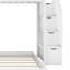 Lit superposé simple au-dessus de double avec tablettes à 3 niveaux, tiroirs et escalier de rangement Jullieta-814092371