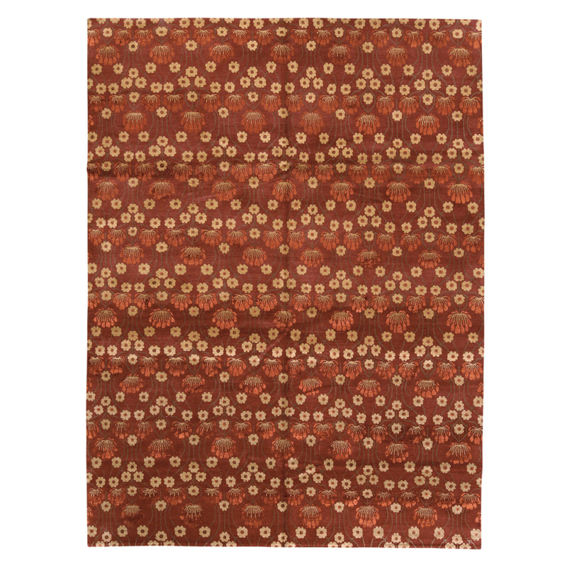 Tapis rouge noué à la main de haute qualité