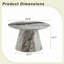 Table basse circulaire texturée en panneau de fibres à densité moyenne - diamètre 23,6 pouces, hauteur 13,7 po. Placage texturé gris, texture délicate, adaptable au plateau de table circulaire.-133473154