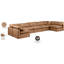 Canapé modulaire en similicuir 7 pièces Itala-94482580