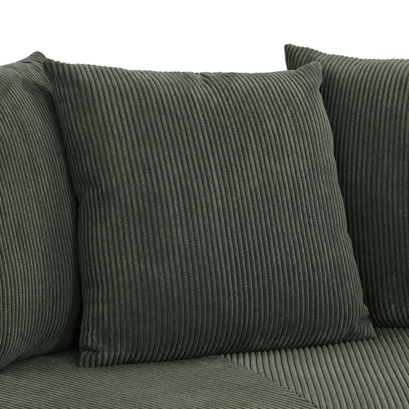 Wade Logan Belandina 6-Piece Corduroy Sectional Sofa