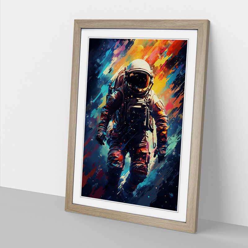 Single Picture Frame Print on Wood, Oak Framed, 34cm H x 25cm W