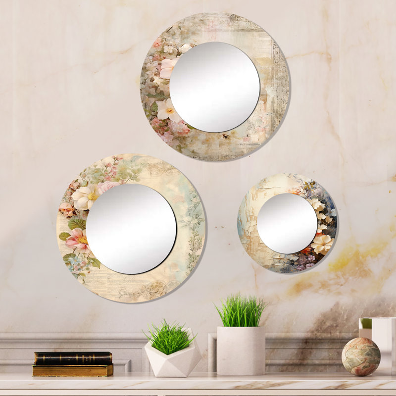 Ensemble de 3 miroirs Longworth