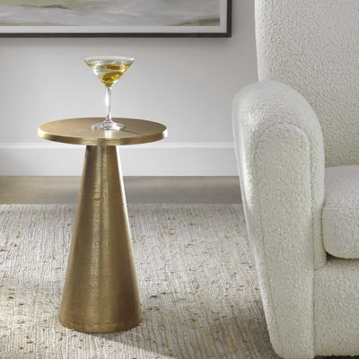 Toriane Round Aluminum End Table