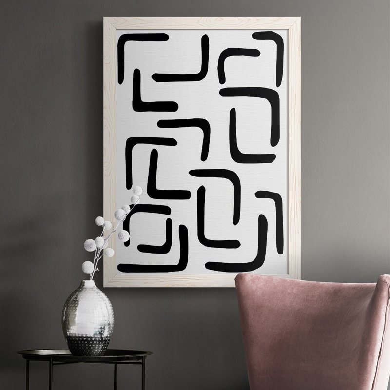 Skillern Shuffle III, reproduction d'art sur toile, Cadre blanc, H 37,5 po x l 27,5 po, Pas de tapis