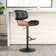 Aliane Swivel Upholstered Adjustable Height Counter Stool with Metal Frame