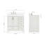 Meuble-lavabo simple avec plateau Abshire 37-93359452