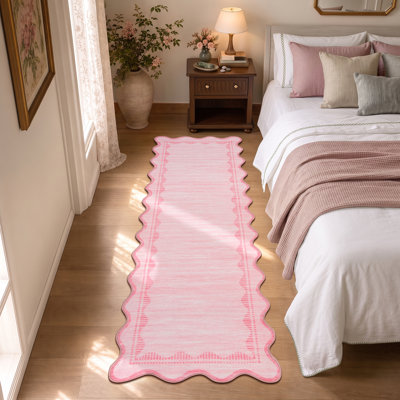 Modern Border Washable Area Rug for Living Room Bedroom Hallway