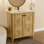 Armoire de plancher pliante 30 po gris antique avec évier en céramique - Installation brevetée en 1 minute, peu encombrante et facile à assembler, style américain