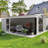 Outdoor Storage Shed 10×14 FT With 3 Lockable Doors,4 Air Vents & Sloped Roof,Utility Tool Shed Metal Storage Garden Sheds  Frame And 4 Vents,For Backyard,Patio,Lawn,Dark Grey-124356794-124356796