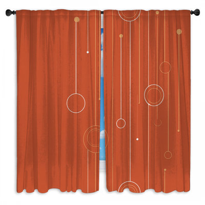 Rideaux abstraits abstraits et transparents - 2 panneaux