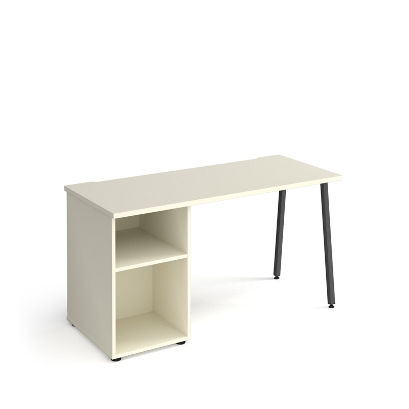 Metal Base Computer Desk, White