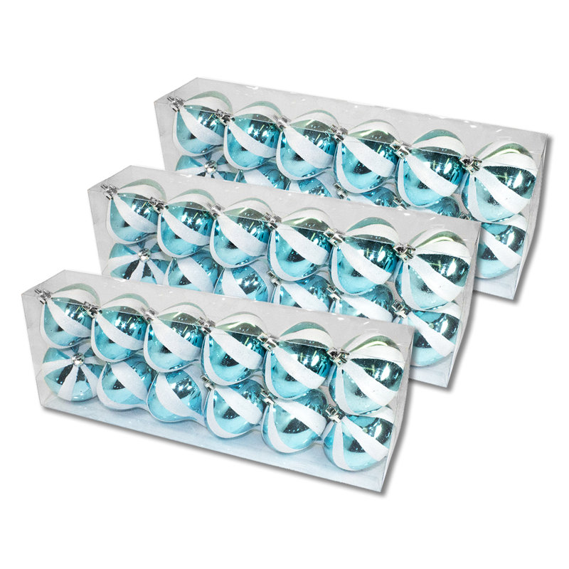 Ensemble d'ornement boule 36 pièces, Turquoise