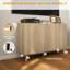 Buffet Buffet moderne cannelé avec tablettes réglables en chêne