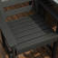 Ensemble de chaises de salle à manger avec accoudoirs d'extérieur en imitation grain de bois PEHD (ensemble de 2)-441273939