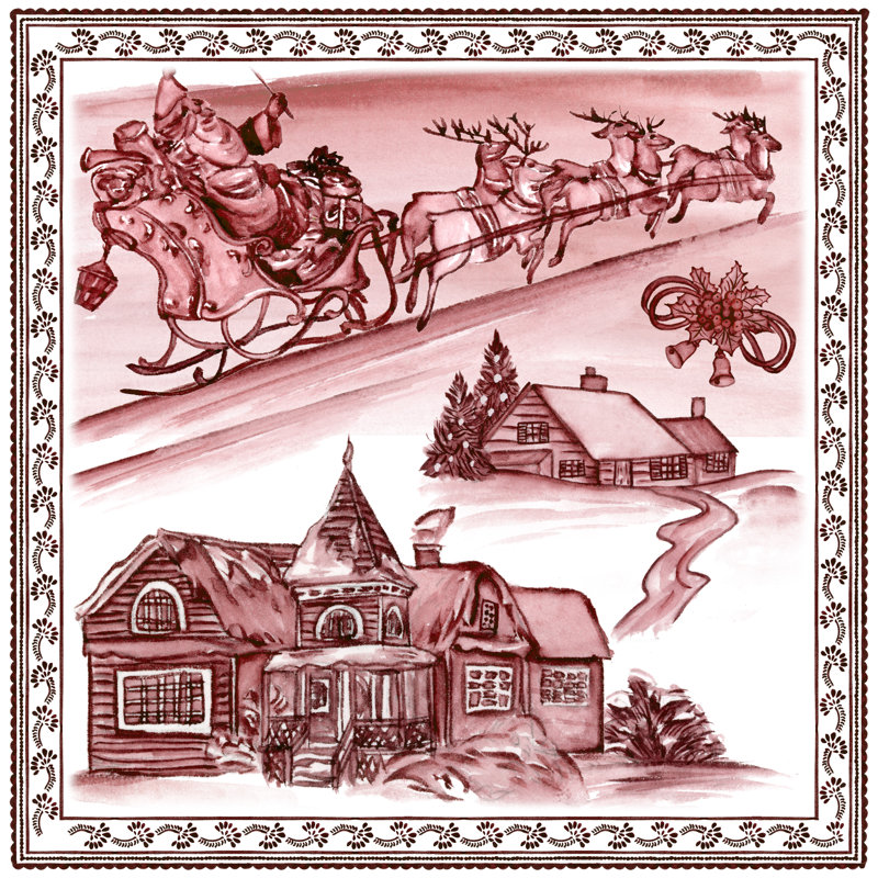 Toile de Noël Wonderland I, H 20 po x l 20 po x P 1,25 po
